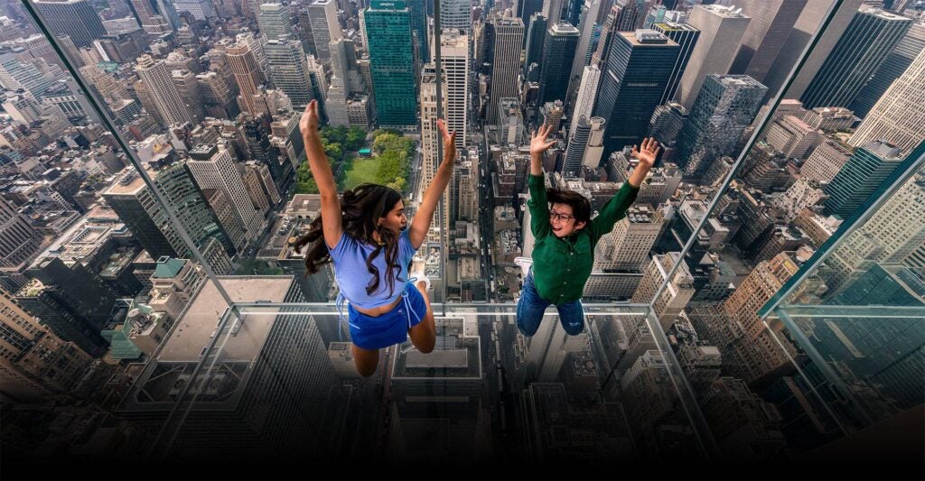 Glass ledge above Manhattan
